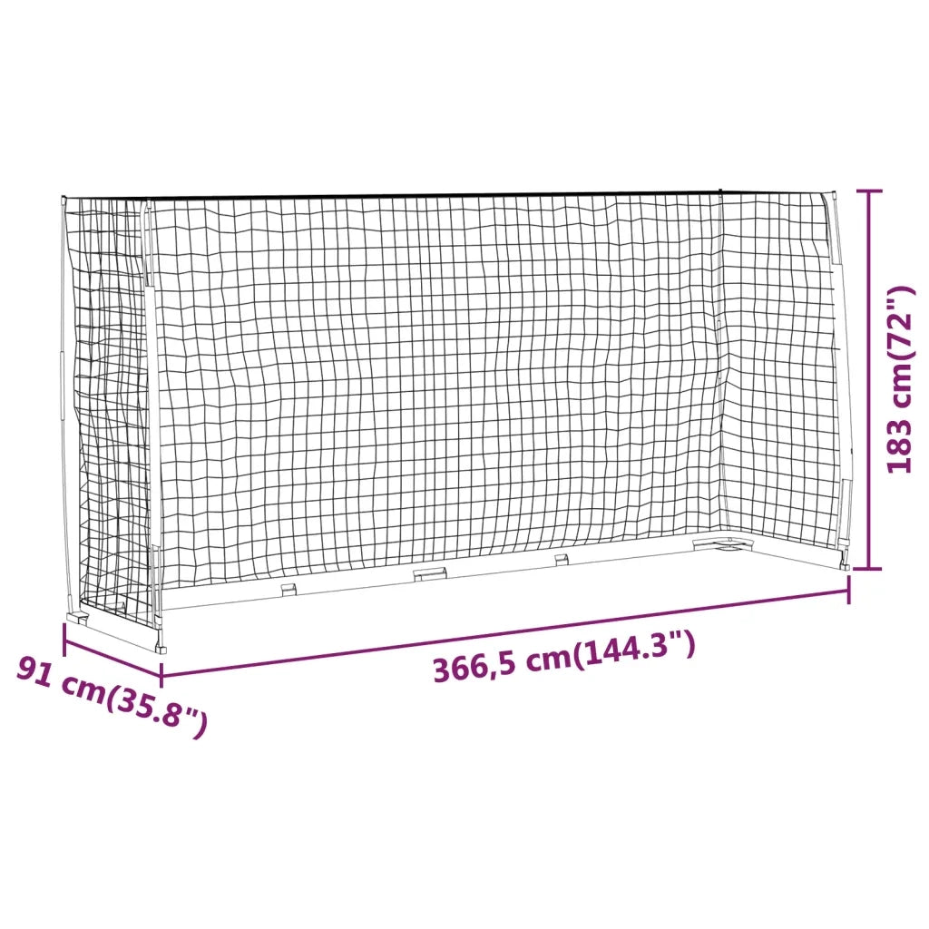 Porta da Calcio 366,5x91x183 cm in Acciaio 93375