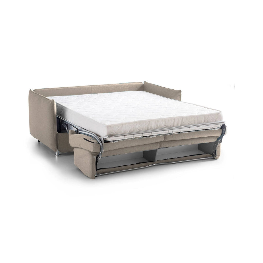 Gravere, Divano Letto 3 Posti Sfoderabile Made in Italy, 200x95 cm Grigio Tortora