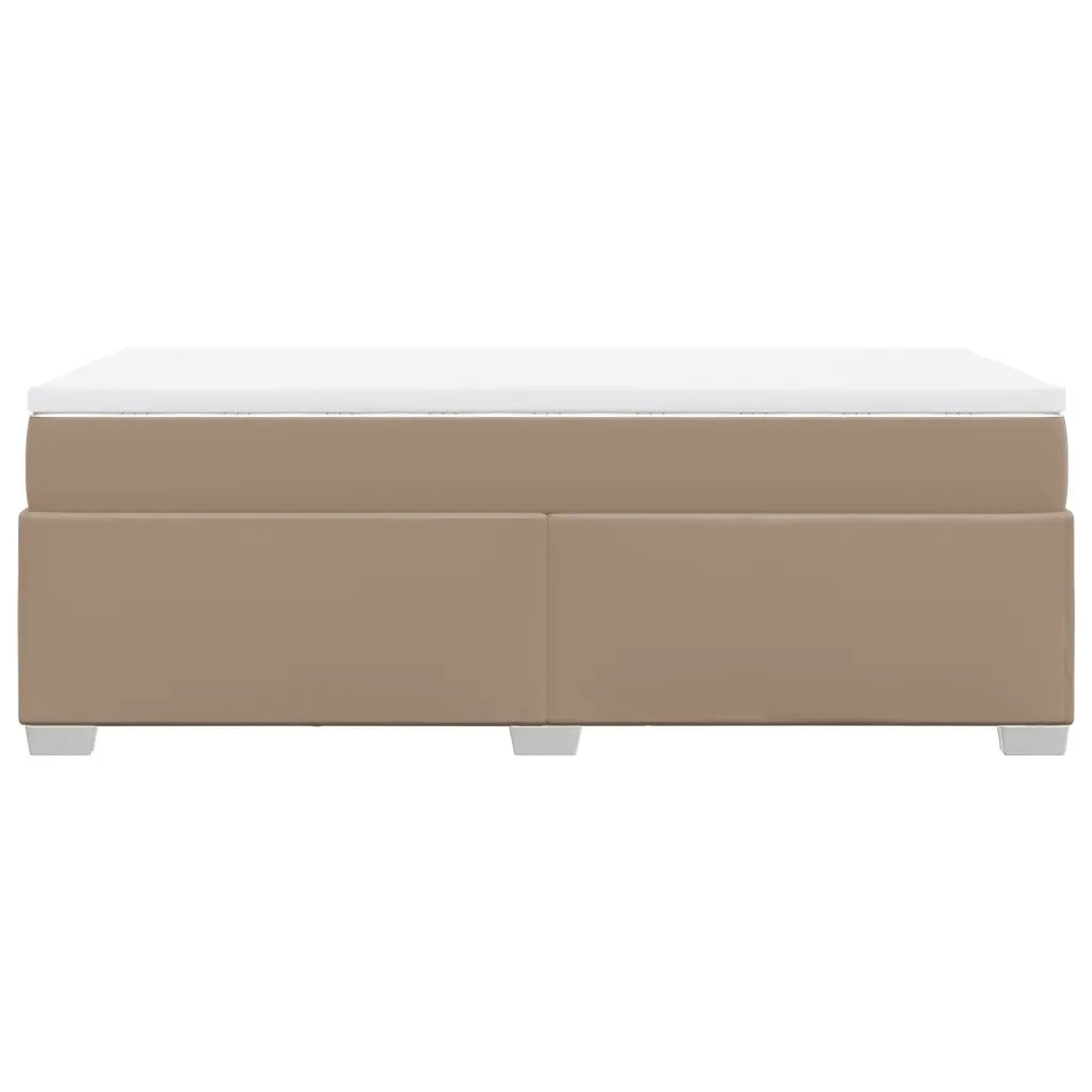 Giroletto a Molle con Materasso Cappuccino 100x200cm Similpelle