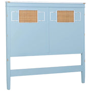 Testiera in legno con griglia blu 150x6x130