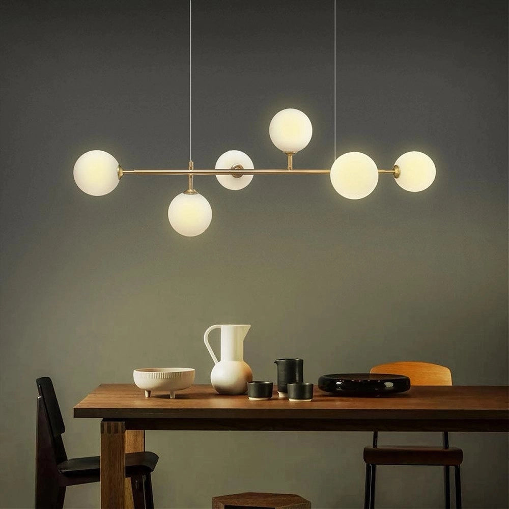 Trade Shop - Lampadario Da Soffitto Moderno A Sospensione Con 6 Sfere Attacco Lampadine G9 B88 -