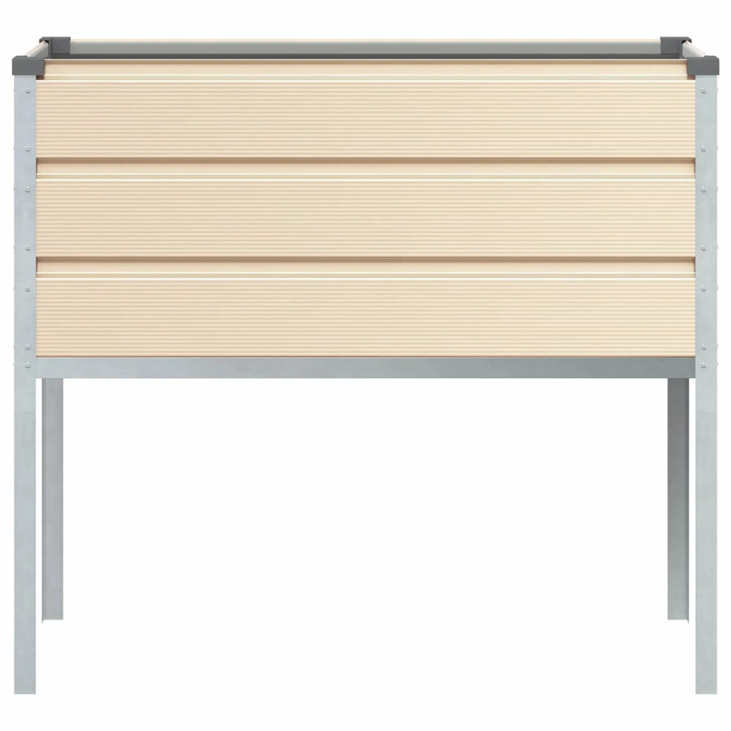 Fioriera Avorio 100 x 45 x 90 cm Acciaio zincato