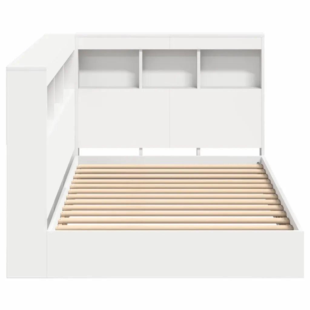 Letto Libreria Bianco 90 x 190 cm Legno multistrato 3335749