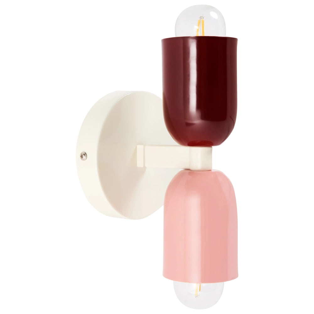 Set di 2 lampade da parete a due luci Up-Down Scones multicolore