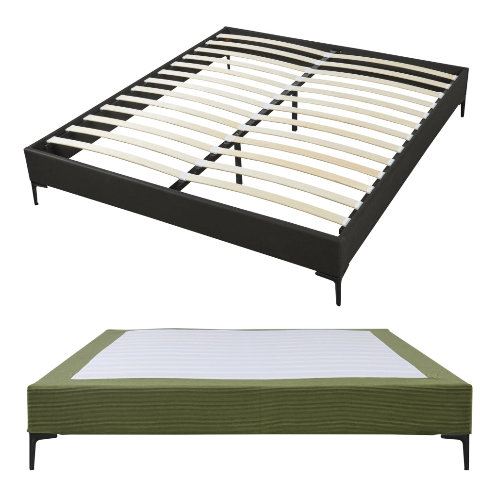Letto Matrimoniale Lilla 180x200 cm con Fodera Protettiva - Verde [en.casa]