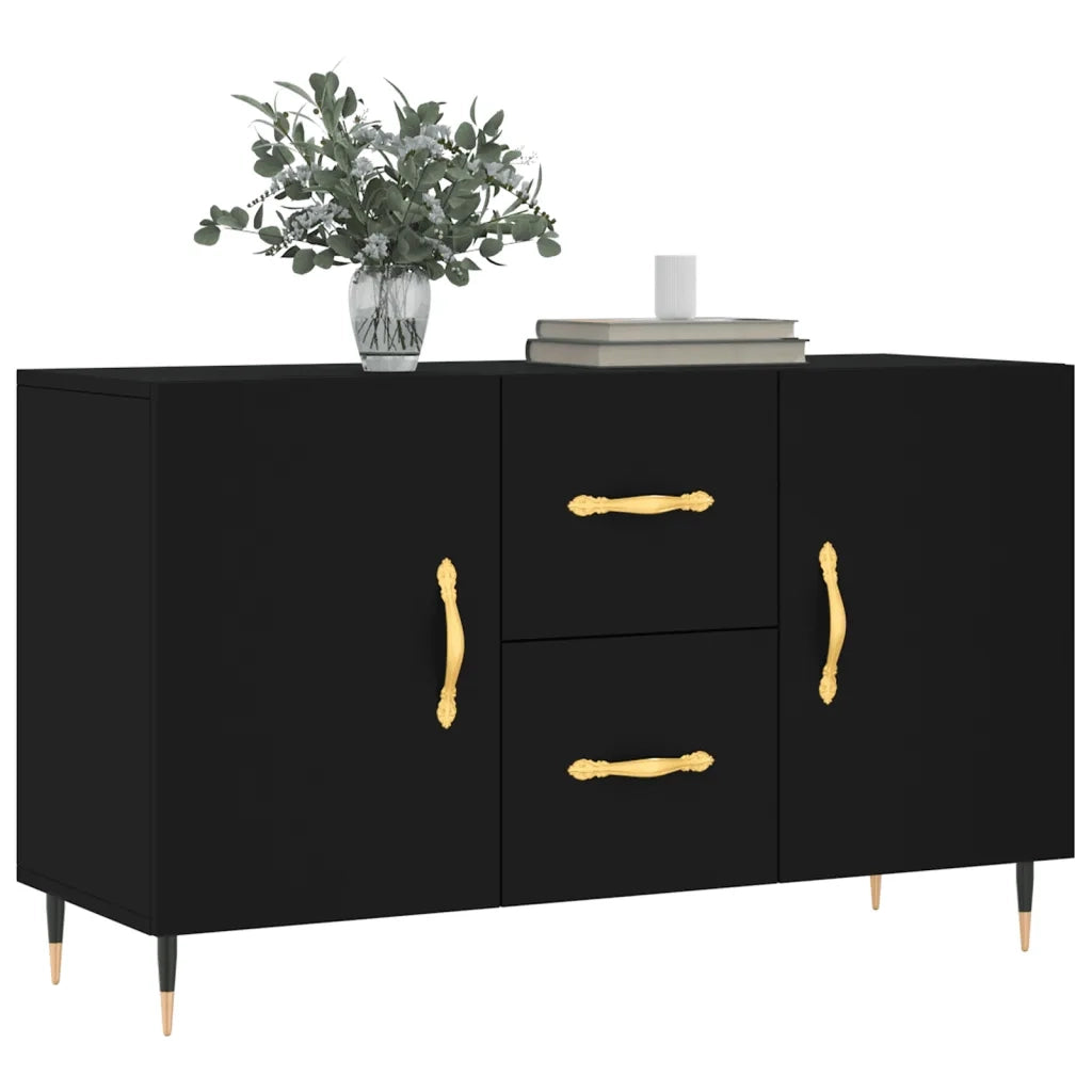 Credenza Nera 100x36x60 cm in Legno Multistrato