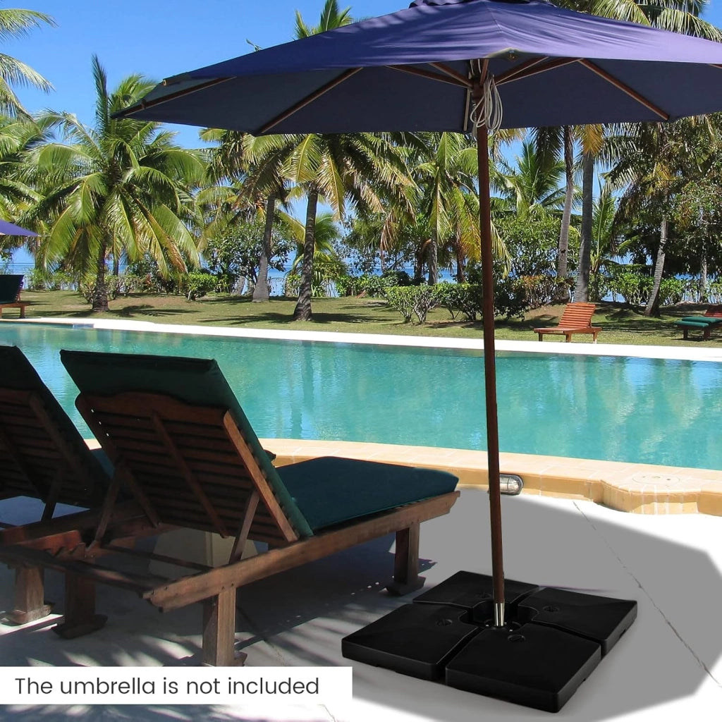 4 pezzi portaombrelloni, supporto per ombrellone riempito con sabbia/acqua, supporto per ombrellone per spiaggia, giardino, balcone (modello 2)