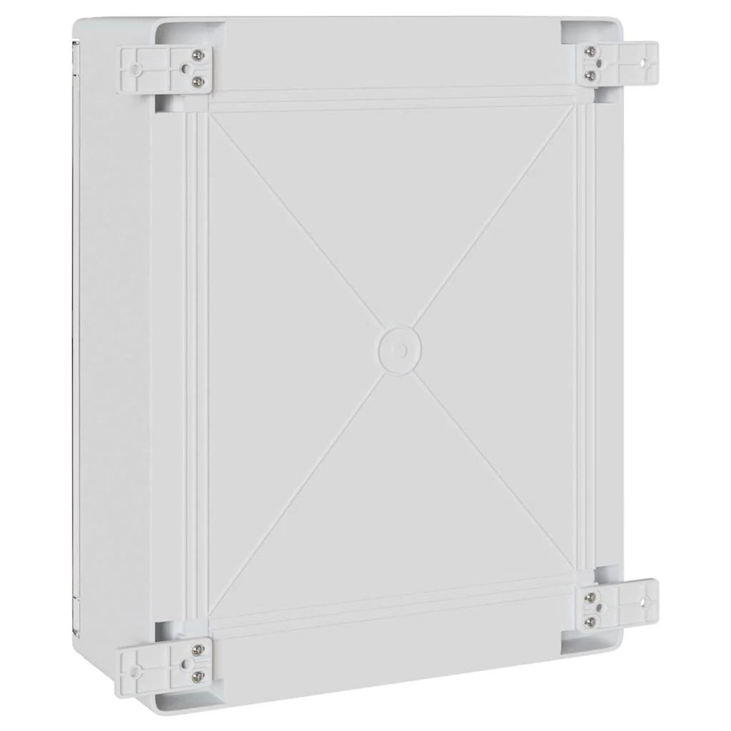 Moderno armadio di controllo multiuso per interni/esterni 40 x 24,5 x 50 cm in plastica ABS grigia 02_0058214