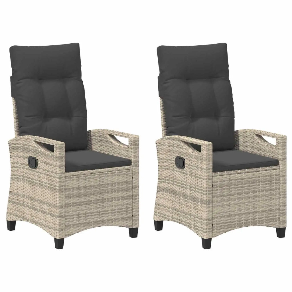 Sedia da Giardino 2 pcs Grigio chiaro e grigio scuro 42026835
