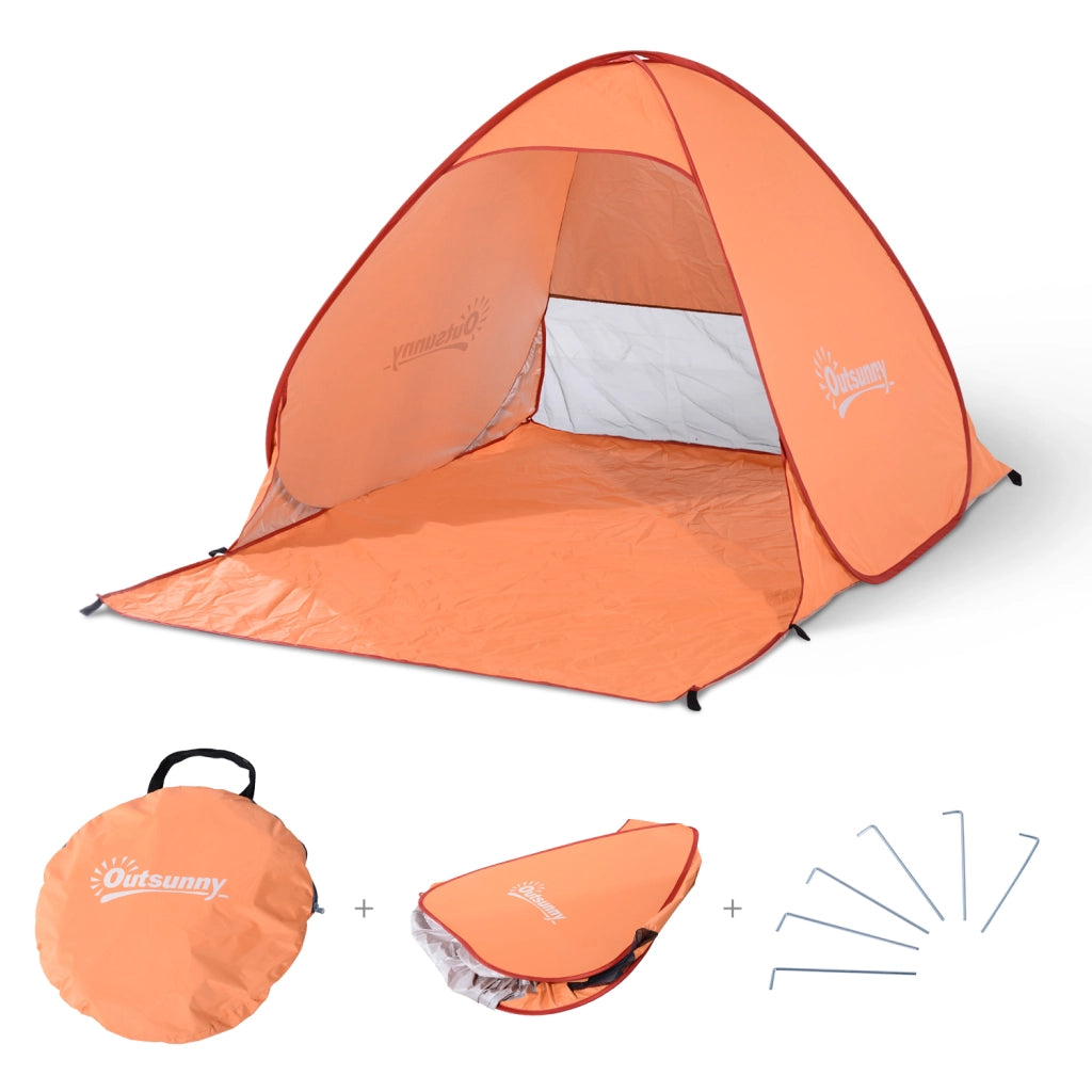 Tenda da spiaggia pop up pieghevole ¨C zephmum ¨C arancione 200x150x100
