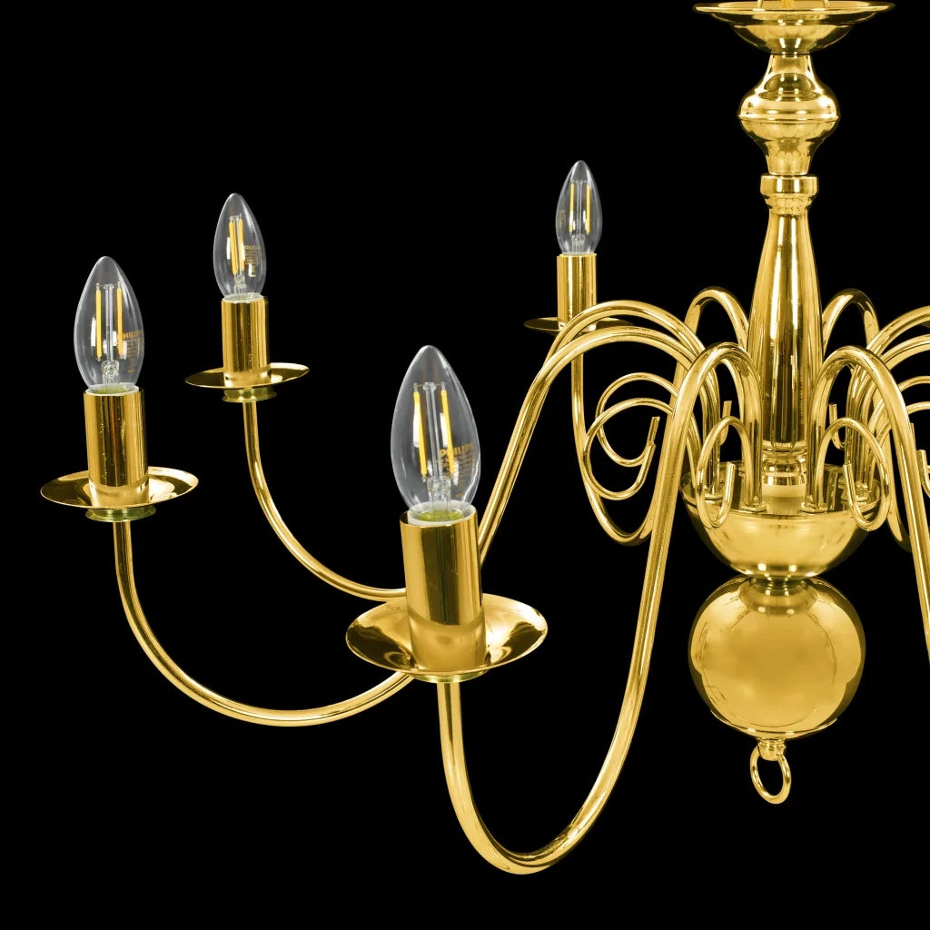 Lampadario Oro con 8 Lampadine E14 CFW7223412