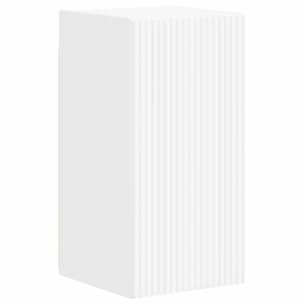 Set mobile TV Montaggio a parete 4 pz-Credenza per TV Bianco Legno multistrato 673924