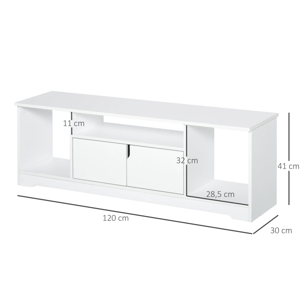 Mobile TV per televisore fino a 42 pollici ¨C zephmum ¨C bianco 120x30x41 cm