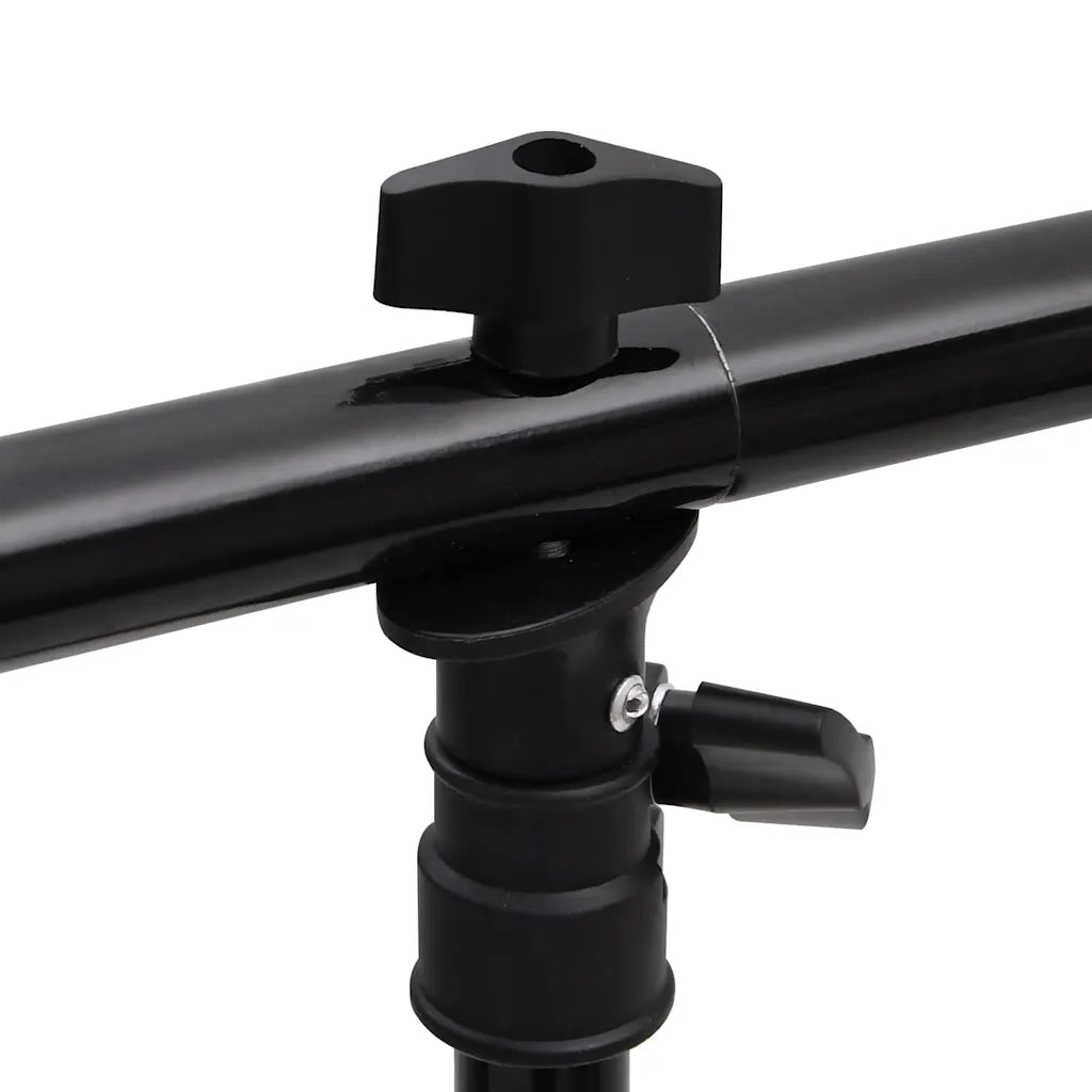 Supporto per Sfondo a T Nero 201x60x(70-200) cm 190253
