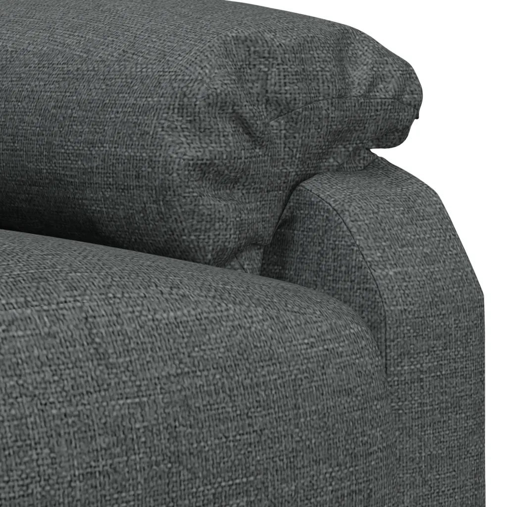 Poltrona Massaggiante | Sedia Relax Grigio Scuro in Tessuto