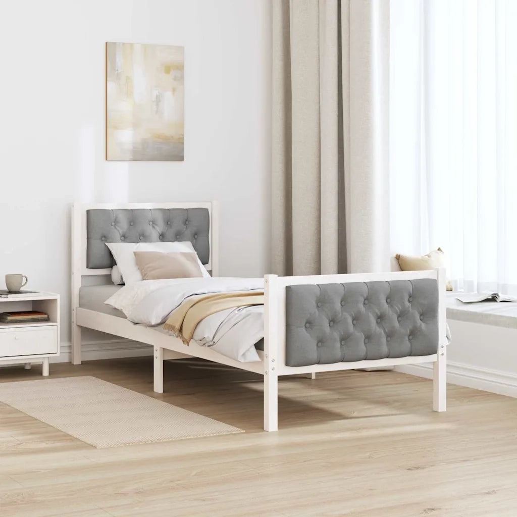 Struttura del letto Grigio chiaro 80 x 200 cm Pino massello 878433