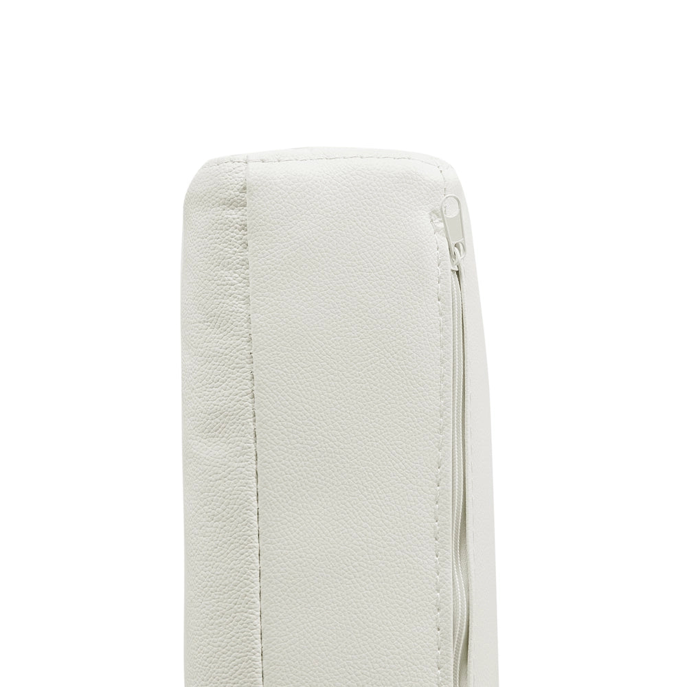 Poltrona Sedia Club Bianco Rivestimento In Pelle Crosta Gambe Cromate Design Retrò
