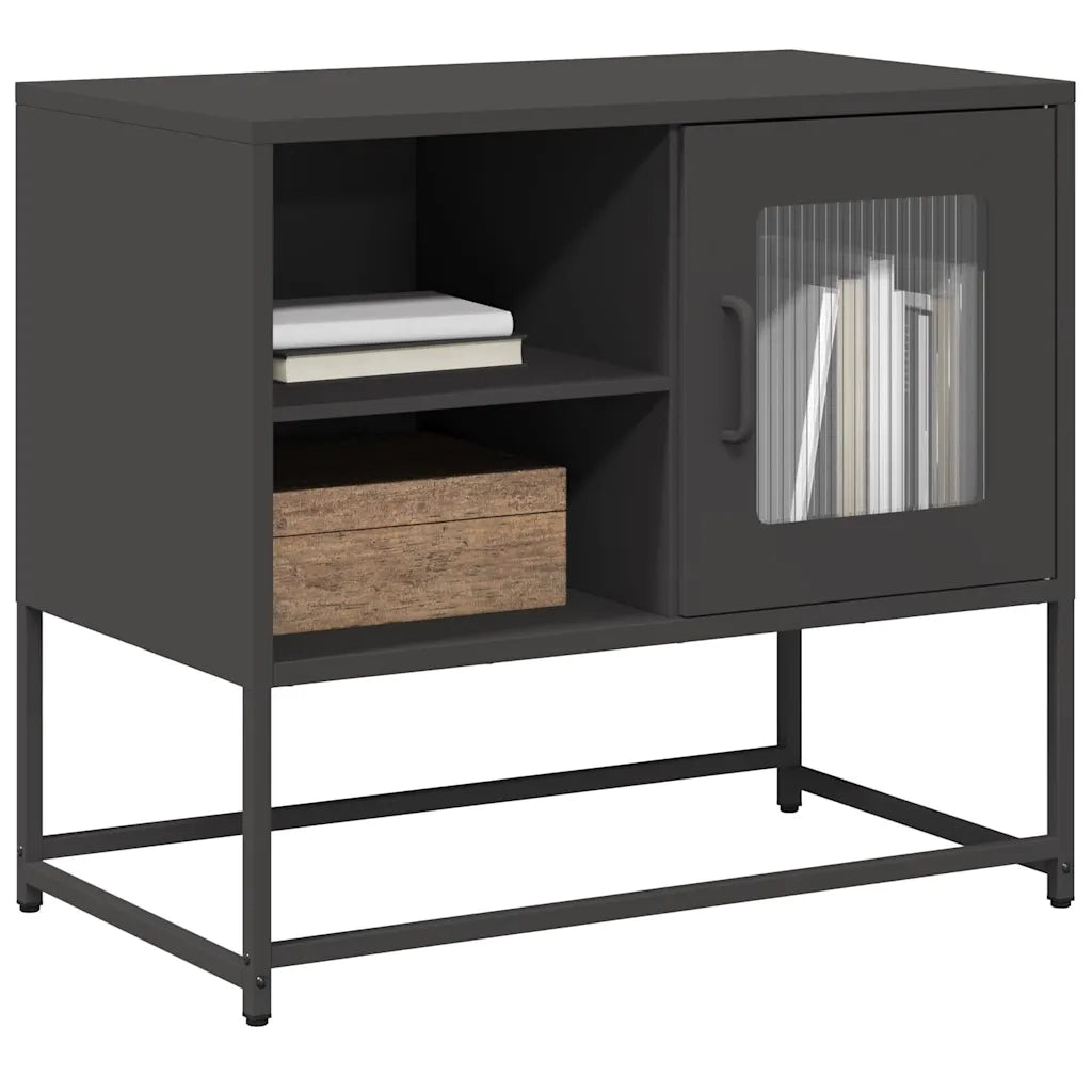 Mobile TV | Armadietto TV | Mobile Porta TV Nero 68x39x60,5 cm in Acciaio