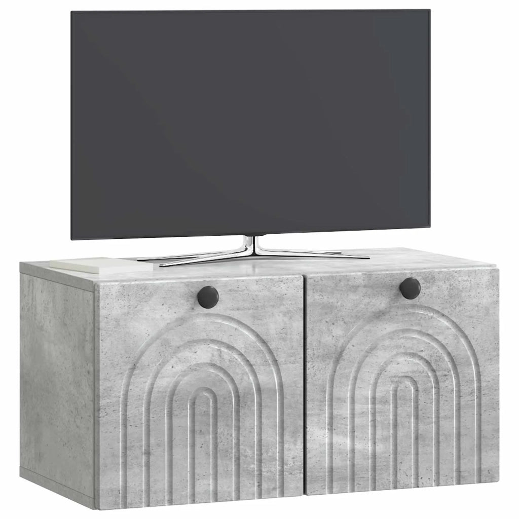 Mobile Porta TV da Muro Grigio Cemento 59,5 x 31 x 30 cm