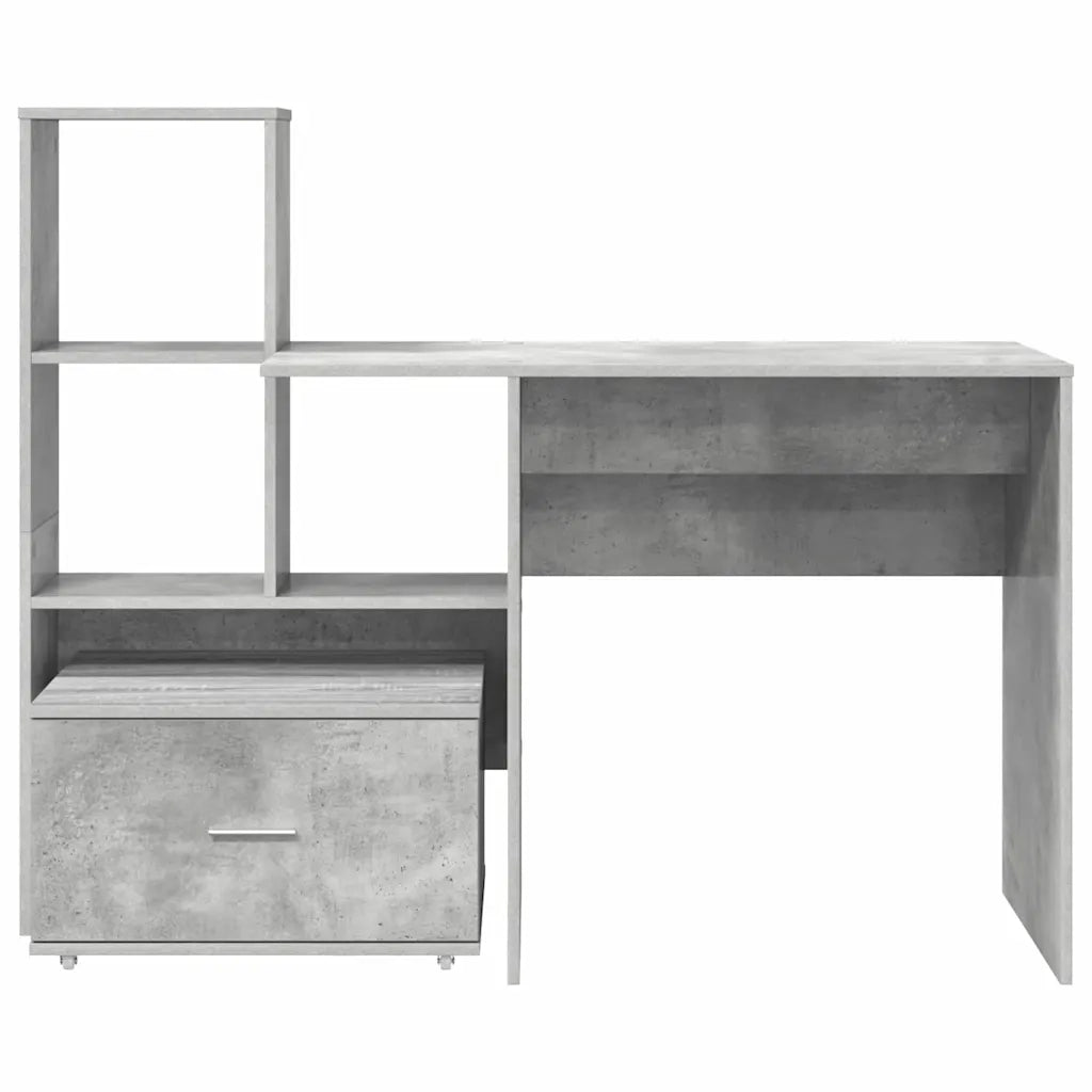 Scrivania con cassetto Grigio cemento 131,5 x 50 x 106,5 cm 3337268