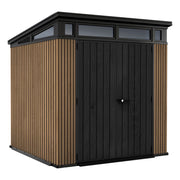 Moorhead, Casetta da Giardino Lucchettabile, Finitura in Resina, 214x218x226h cm Marrone Noce