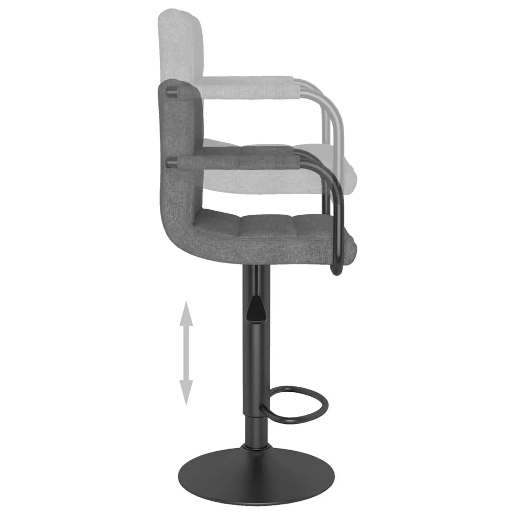 Sgabello da Bar Grigio Chiaro in Tessuto cod mxl 69078