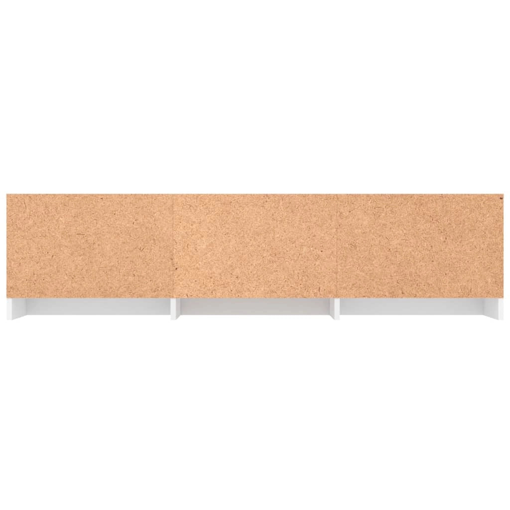 Mobile TV multimediale mensola TV credenza TV sala da pranzo soggiorno camera da letto finitura lucida 140 x 40 x 35,5 cm legno ingegnerizzato bianco 02_0027023