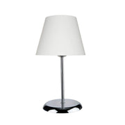 Lampada da tavolo Elva ASZ1047 in metallo e paralume tessuto