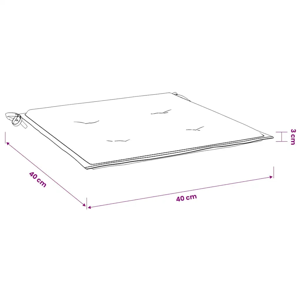 Cuscini per Sedia 6 pz a Quadri Rossi 40x40x3cm Tessuto Oxford 314034