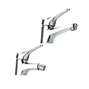Coppia di miscelatori Paini serie Pilot Lavabo e bidet rubinetto piletta fissaggi