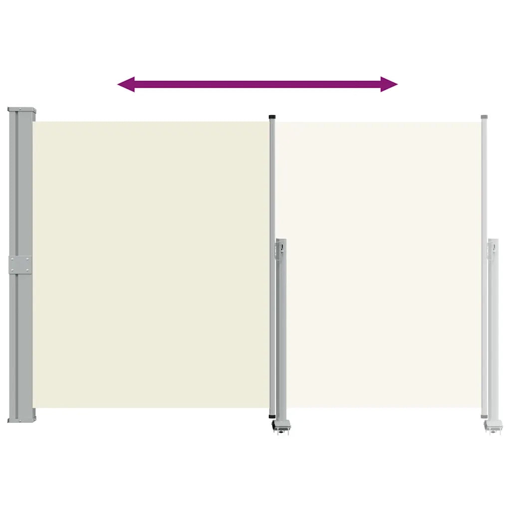 Tenda da Sole Laterale Retrattile 160 x 300 cm Crema 45194