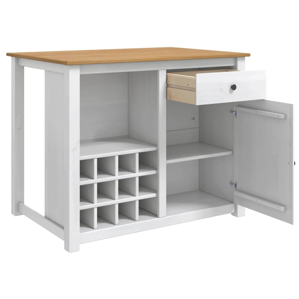 Carrello da Cucina PANAMA 2 pcs Bianco e Cera di Miele 3425393