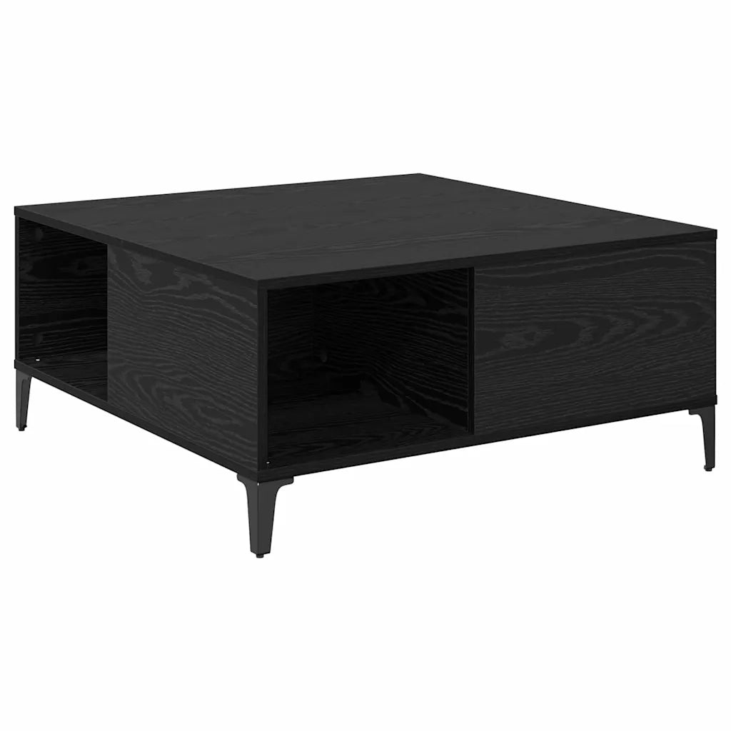 Tavolino da salotto Rovere Nero 80 x 80 x 36,5 cm 881185