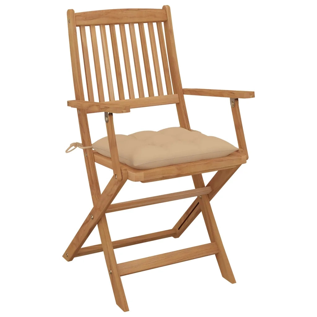 Sedie da Giardino Pieghevoli 8 pz con Cuscini Massello Acacia cod mxl 8478