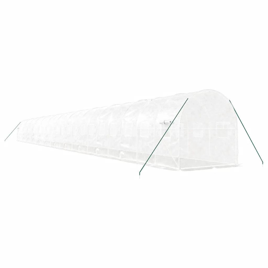 Serra con Telaio in Acciaio Bianco 48 m² 24x2x2 m 3188038