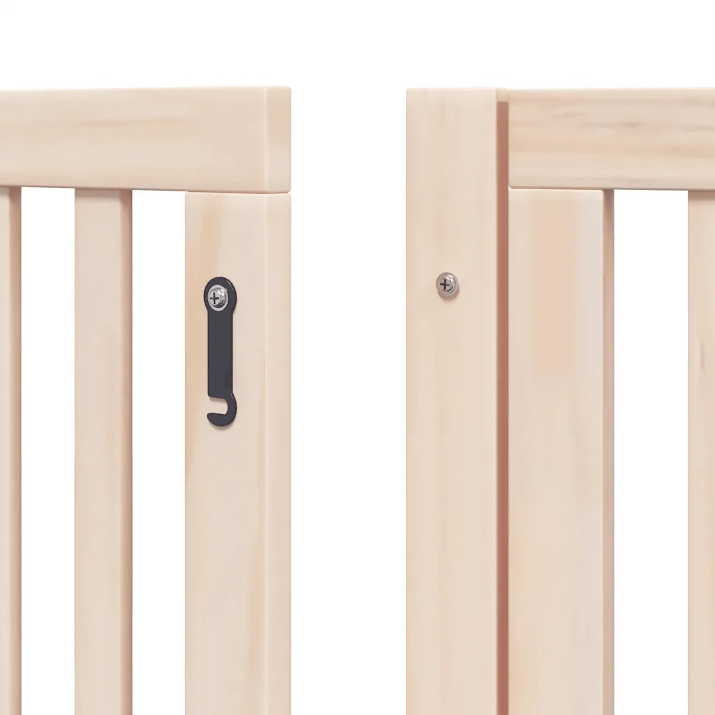 Cancello per Cani Pieghevole 6 Pannelli 480 cm Legno di Pioppo CFW4453368