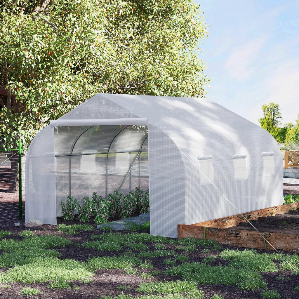 Serra da Giardino a Tunnel ¨C Zephmum ¨C Bianco, PE, Metallo, 4.5x3x2m