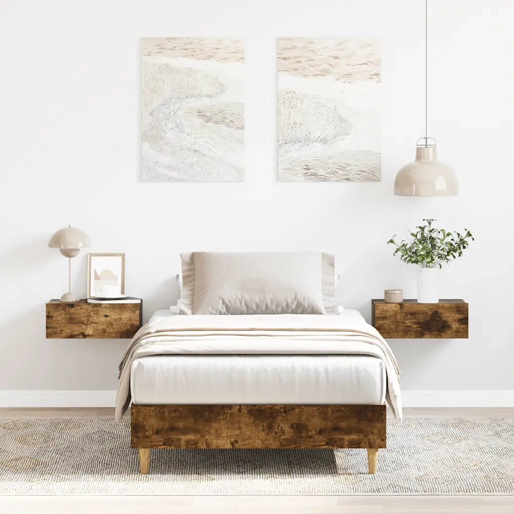 Giroletto senza Materasso Rovere Fumo 75x190 cm in Truciolato 861097