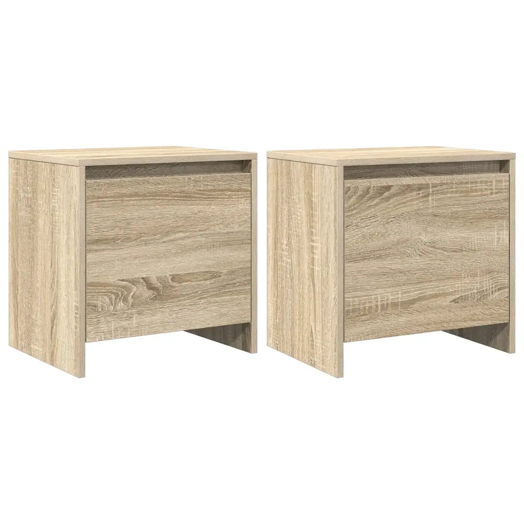 Comodini 2 pz-Set di 2 Tavolino da notte Rovere Sonoma 45x34x44,5 cm in Truciolato