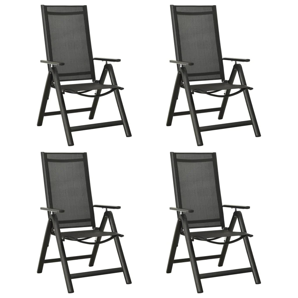 Set da pranzo da giardino per esterni in alluminio antracite da 5 pezzi 02_0013697