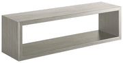 Mensola da Parete 60x18x15,5 cm in Fibra di Legno Regolo Rovere Grigio New