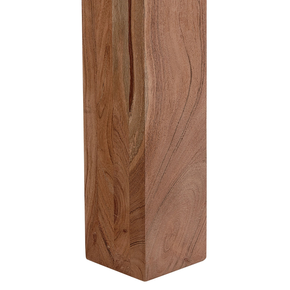 Tavolo da pranzo in legno chiaro in legno massello di acacia 180 x 90 cm tradizionale country