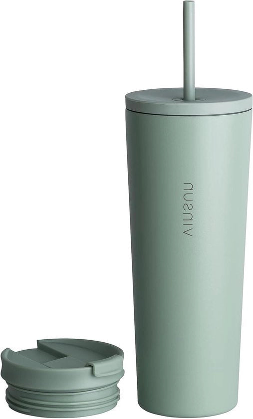 Termos Bevande 720ml - Caffè in Acciaio Inossidabile - Bevande Calde e Freddo - Tazza per Bevande con Coperchi Verde