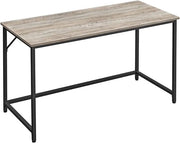 Scrivania - Tavolo da computer - Foglio in legno - Struttura in acciaio - Grigio