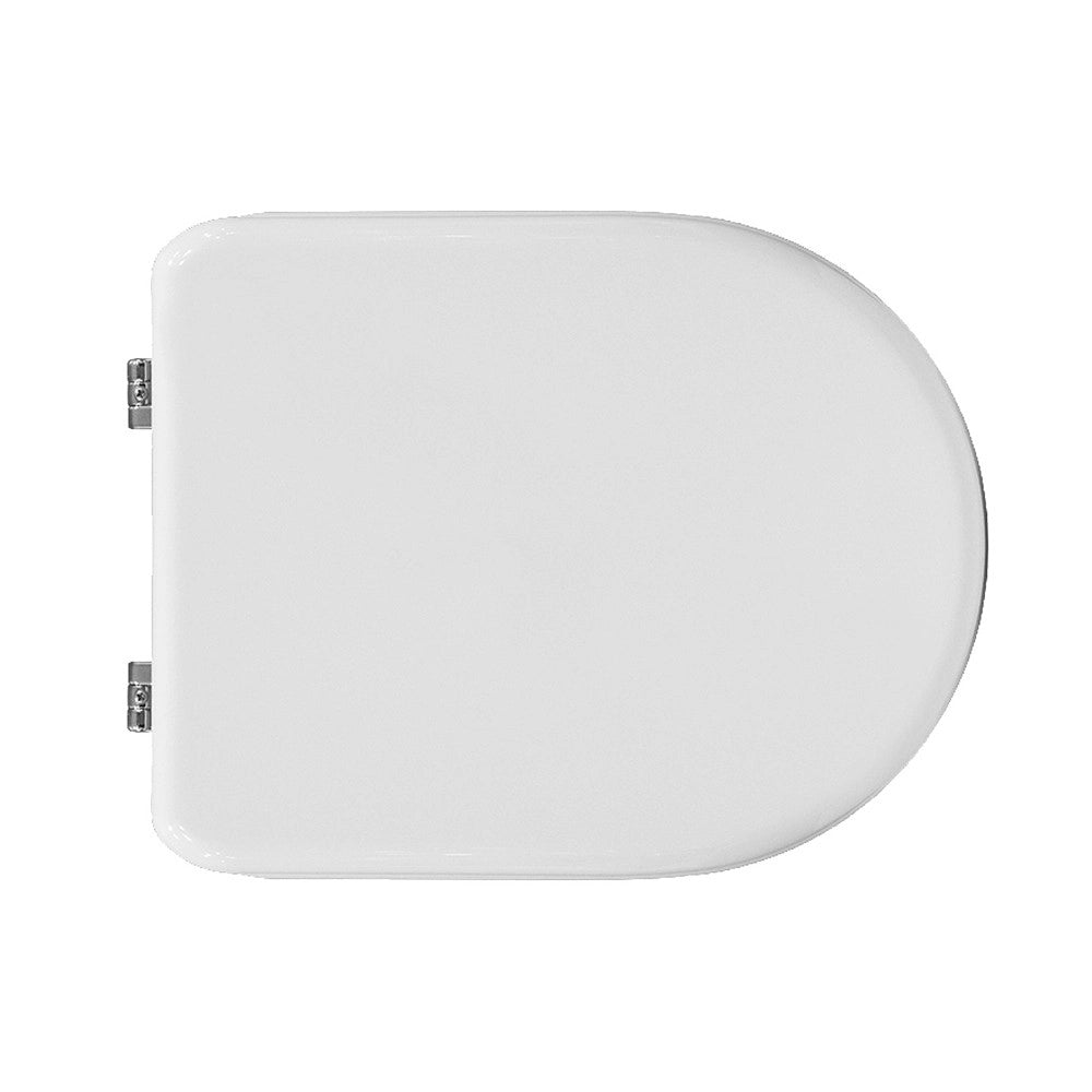 Copriwater dedicato per Serie Esedra Ideal Standard in legno bianco con cerniere