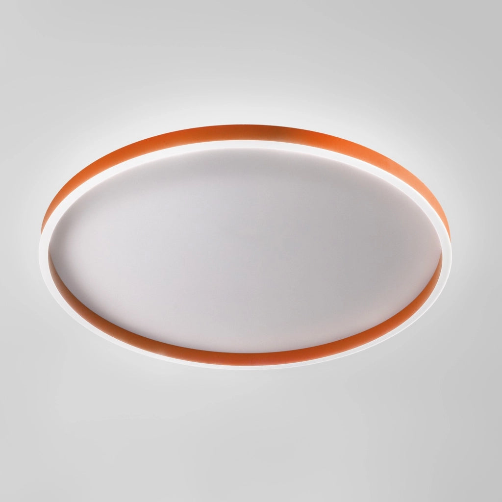 Lampada a Soffitto AELA P/G in Alluminio Arancio Bruciato 60W+12W LED Integrato Biemissione 3800lm Dimmerabile Taglio Fase - Gealuce