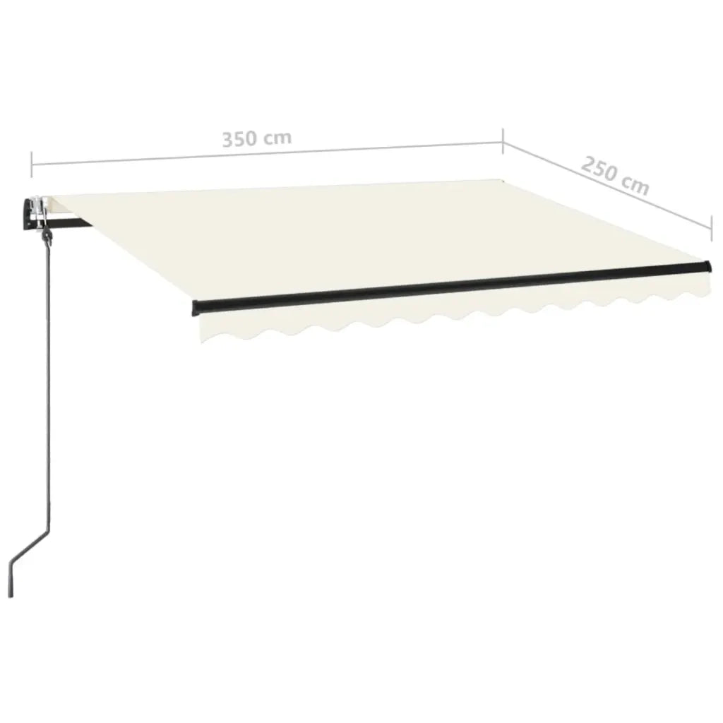 Tenda Automatica con Sensore Vento e LED 350x250 cm Crema 3069092
