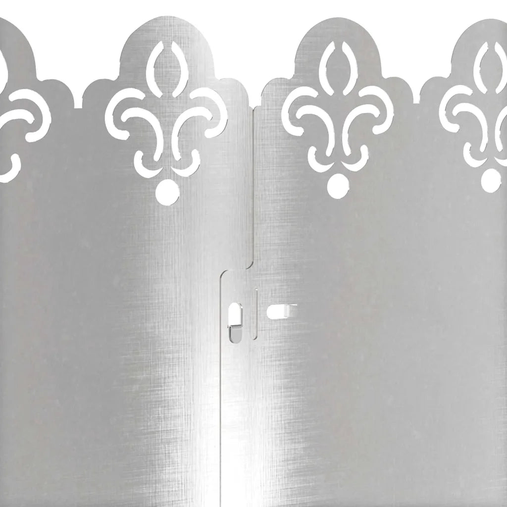 Bordure per prato 20 pz 103 x 0,05 x 22 cm Acciaio Inox Argento 874757