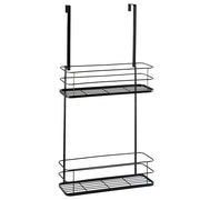Mensola da bagno sospesa in metallo Nero portaoggetti da doccia per organizer per cestini