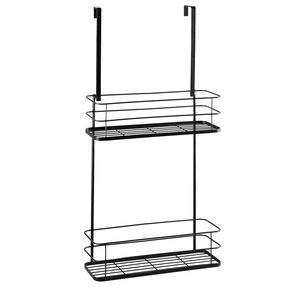 Mensola da bagno sospesa in metallo Nero portaoggetti da doccia per organizer per cestini